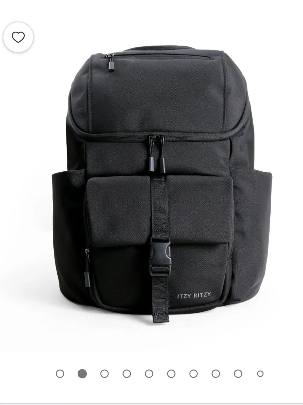 Itzy Ritzy Belong Bucket Backpack Diaper Bag in Black NWT